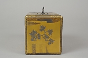Small Chest, Gold, silver hiramaki-e, takamaki-e, cut-out gold foil application on gold ground, Japan