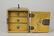 Small Chest, Gold, silver hiramaki-e, takamaki-e, cut-out gold foil application on gold ground, Japan