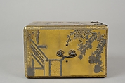 Small Chest, Gold, silver hiramaki-e, takamaki-e, cut-out gold foil application on gold ground, Japan