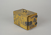 Small Chest, Gold, silver hiramaki-e, takamaki-e, cut-out gold foil application on gold ground, Japan