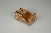 Incense Box Cover with Design of Backgammon Board, Gold and lacquer on wood, Japan