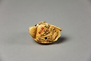 Seated Figure of Usume Laughing, Ivory, Japan