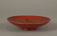 Sake Cup with Scenes from the Noh Plays Pine in the Winds, Yōrō Falls, and The Tengu of Mount Kurama, Shomosai (Japanese, active late 18th–early 19th century), Lacquered wood with gold and silver hiramaki-e and takamaki-e and cutout gold- and silver-foil application, Japan