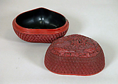 Box in Peach Shape, Lacquer, China