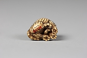 Tiger with Head Turned, Ivory, Japan