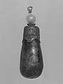 Pendant, Jadeite, mottled green, China