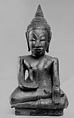 Seated Buddha, Wood with gilt, Thailand