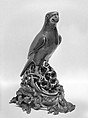 Parrot (one of a pair), Porcelain with polychrome enamels and gilt bronze pedestal, China