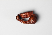 Netsuke of Fly and Acorn, Wood, Japan