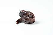 Netsuke of Mother Bat with Two Young, Wood, Japan