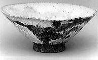 Bowl, Pottery covered with crackled glaze (Awaji ware), Japan