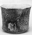 Cup, Koren ?, Pottery, unglazed and decorated in relief, Japan