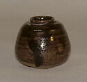 Tea Jar, Clay covered with glaze flecked with black (Takatori ware), Japan