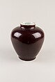 Jar, Porcelain with purple glaze, China