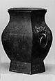 Vase, Bronze, silver, malachite, China