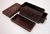 Box, Red and black lacquer , Japan