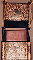 Case (Inrō) in the Shape of Tiered Picnic Box of Cherry Bark with Cherry Blossoms and Butterfly, Kiyokawa (Japanese), Colored lacquer with sprinkled gold and gold and silver foil; Ojime: jar; metal; Netsuke: love letter, rolled and tied; ivory with red, gold and silver makie lacquer, Japan