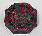 Box, Red and black lacquer, Japan