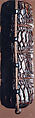 Tortoiseshell and Basketry Inrō, Three cases; tortoiseshell under plaited bamboo or rattan covered with lacquer (urushi) Netsuke: manju type, imitating basketry; stained ivory Ojime: flower; bronze, Japan