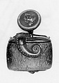 Tobacco Pouch, Lacquer, wood, brushed, applied, carved ivory or bone; Interior: plain and roiro, Japan