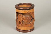 Brush Holder, Bamboo, lacquer, Japan