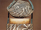 Case (Inrō) with Design of Three-Clawed Dragon in Rain and Swirling Clouds, Lacquer, ivory, carved relief, stained; Interior: plain, Japan