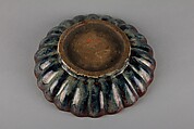 Dish with chrysanthemum petal rim, Stoneware with flambé glaze (Shiwan ware), China