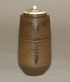 Tea Jar, Smooth clay covered with glaze with markings; left-handed itogiri (Seto ware), Japan
