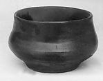 Teabowl, Kenzan III  Japanese, Clay, ribbed and covered a mottled glaze (Kenzan ware), Japan