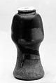 Tea Jar, Clay covered with glaze and a transparent overglaze; right-handed itogiri (Seto ware), Japan