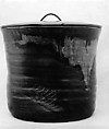 Water Jar, Clay covered with glaze and a bright splash of Satsuma type (Takatori ware), Japan