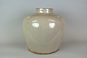 Jar, Porcelain with crackled white glaze (Guangdong ware), China