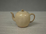 Sencha Teapot (Kyūsu), Stoneware with crackled transparent glaze (Satsuma ware), Japan
