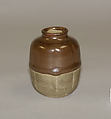 Tea Jar, Clay covered with a thick glaze (Seto ware), Japan