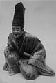 Senzai from the Noh Drama Okina, Stoneware with colored enamels and gold (Kyoto ware), Japan