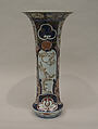 Large Vase, White porcelain decorated with blue under the glaze, iron red and gold (Arita ware, Ko Imari style), Japan
