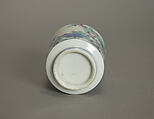 One of Three Cups with Floral Designs, from a Set of Twenty, Porcelain with underglaze blue and overglaze enamels (Hizen ware, Nabeshima type), Japan