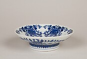 Dish with Stylized Chrysanthemum Scrolls, Porcelain with underglaze blue decoration (Hizen ware, Nabeshima type), Japan