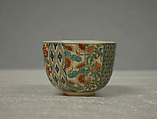 Cup, Clay covered with a crackled transparent glaze over decorations (Satsuma ware), Japan