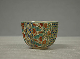 Cup, Clay covered with a crackled transparent glaze over decorations (Satsuma ware), Japan