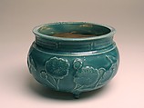 Censer, Hozan, Clay covered with glaze over relief decoration (Kyoto ware), Japan