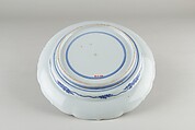 Dish with Rafts, Bamboo Hats, and Tokugawa Family Crest, Porcelain with underglaze blue (Hirado ware), Japan