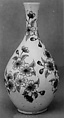 Wine Bottle, White porcelain decorated with blue under the glaze, polychrome enamels (Arita ware), Japan
