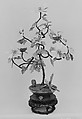 Dish with Chrysanthemum Plant, Nephrite, mottled olive-green white and other colors, China