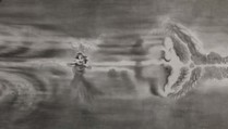 Primeval Chaos, Ren Jian (Chinese, born 1955), Handscroll; ink on polyester, China