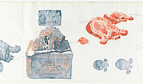 Long Scroll, Huang Yongping (Chinese, born 1954), Handscroll; watercolor, pencil, colored pencil, and ink on paper, China