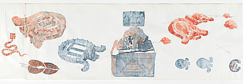 Long Scroll, Huang Yongping (Chinese, born 1954), Handscroll; watercolor, pencil, colored pencil, and ink on paper, China