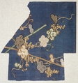 Fragments of a Summer Kosode (Katabira) with Grapevine
, Shibori-dyed plain-weave bast fiber (asa) embroidered with silk and metallic thread, Japan
