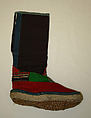 Ensemble, (a–c, e, f) silk, cotton, wool
(d) cotton, wool, clay, Tibet