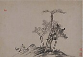 Landscape, Bada Shanren (Zhu Da) (Chinese, 1626–1705), Album of twelve leaves; ink and color on paper, China